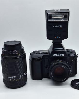 Nikon F90X  + 50mm + zoom + flash