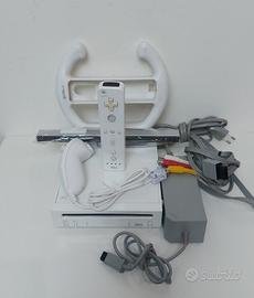 Nintendo Wii Bianca RVL-101 + Kit Accessori e Vola