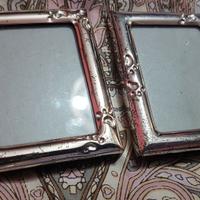 Set 2  cornici portafoto vintage colore argento