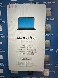 MacBook Pro M1 13.3 "" 16Gb RAM  1TB SSD
