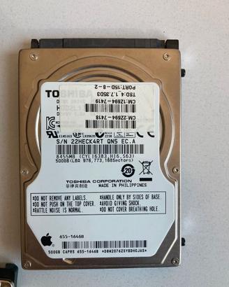 HARD DISK 2,5  500 GB USATO