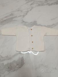 maglioncino bianco neonata