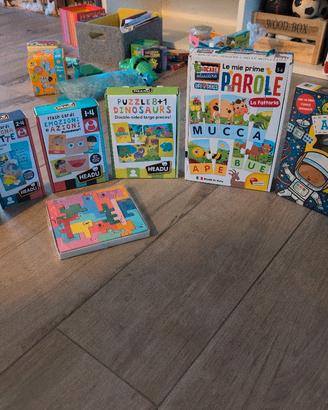 set giochi educativi Headu e Lisciani