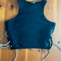 Top nero con lacci laterali - Tally Weijl