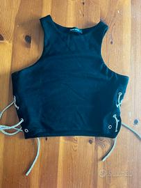 Top nero con lacci laterali - Tally Weijl