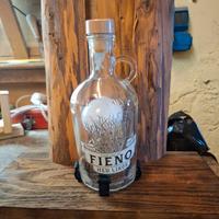 lampada led  bottiglia legno 