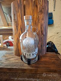 lampada led  bottiglia legno 