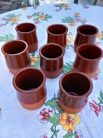 Vasetti Vintage in terracotta smaltata