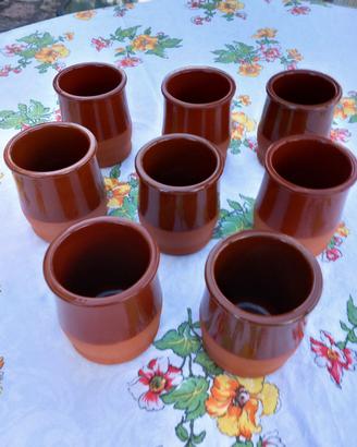 Vasetti Vintage in terracotta smaltata