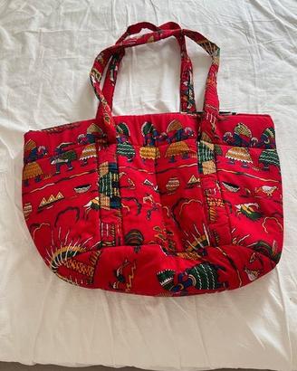 borsa con disegni etnici, in cotone