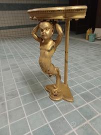 Angoliera  putto in ebano fine '700 primi '800