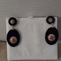 orecchini in oro e onice 