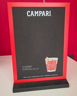 Lavagnetta Pubblicitaria Campari bifacciale 