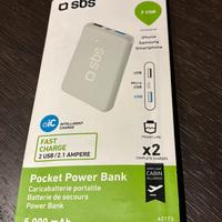 SBS Power Bank 5000 mAh bianco