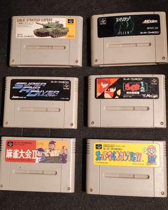 Lotto di 6 giochi originali Super Famicom