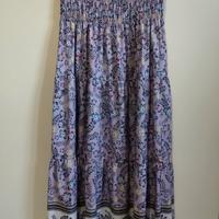 Gonna lunga lilla con i fiori