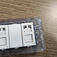 presa doppia rj45 ethernet da incasso con supporto