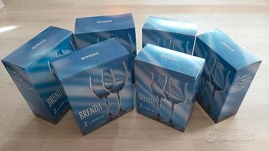 Calici da vino in cristallo di Boemia