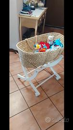 Culla bimbi in vimini 