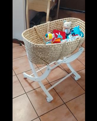 Culla bimbi in vimini 