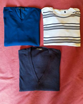 Tre maglioncini in cotone 