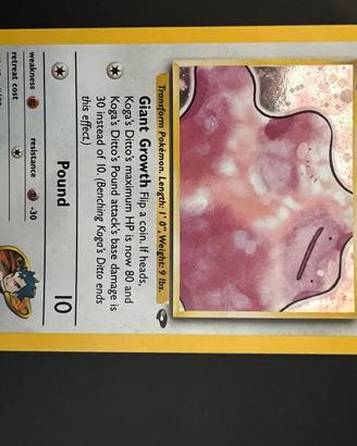 Carta pokemon Koga’s Ditto Gym challenge (liv. 12)
