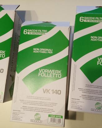 Sacchetti per aspirapolvere vorwerk-folletto VK140