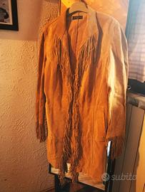 Giacca Suede con Frange vera pelle.