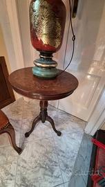 Tavolino anni '60 stile maggiolini intarsiato