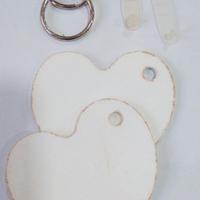 2x portachiavi cuore per stampa sublimatica