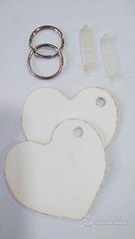 2x portachiavi cuore per stampa sublimatica