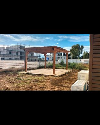 pergola in legno massello