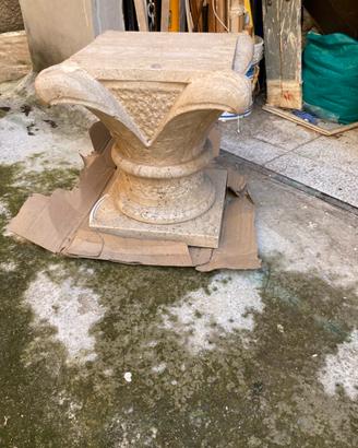 Base per tavolino (di Travertino  romano)