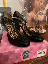 Scarpe pin up couture nere taglia 40