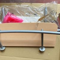 2 Mensole legno chiaro con attaccapanni