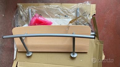 2 Mensole legno chiaro con attaccapanni