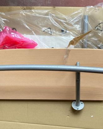 2 Mensole legno chiaro con attaccapanni