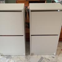 2 scarpiere Ikea Bissa bianche