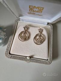 Orecchini pendenti stelle in argento 925