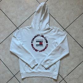 Felpa Tommy Hilfiger bianca con cappuccio