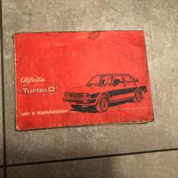 Libretti uso e manutenzione Alfetta 2.0 TD 1979