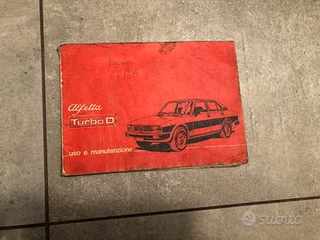 Libretti uso e manutenzione Alfetta 2.0 TD 1979