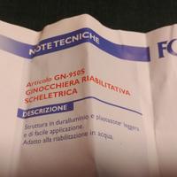 Ginocchiera riabilitativa scheletrica