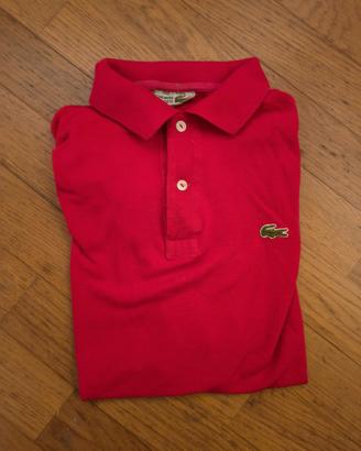 Polo Lacoste rossa taglia M