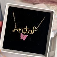 Collana in acciaio inossidabile oro con nomi