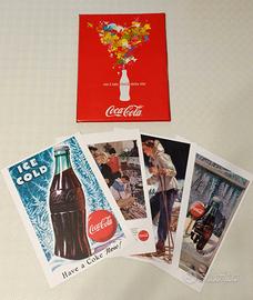 4 Stampe CocaCola immagini d'epoca+Porta stampe