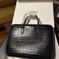 Borsa pelle stampa coccodrillo Montblanc nuova