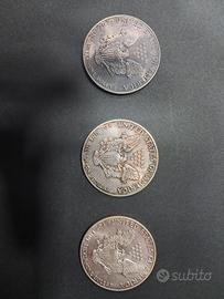 Lotto tre American Eagle argento 999