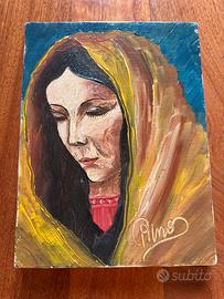 Quadro a olio 1982 Madonna di Antonelli Rino