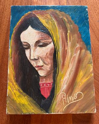 Quadro a olio 1982 Madonna di Antonelli Rino